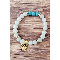 Pulsera de Piedras Naturales Color Blanco