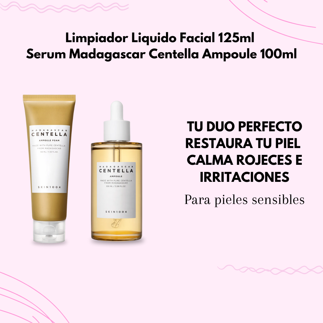 Tu Duo Perfecto Restaura Tu Piel - Limpiador Facial 125ml + Serum Madagascar Centella Ampoule 100ml (Producto Por Pedido)