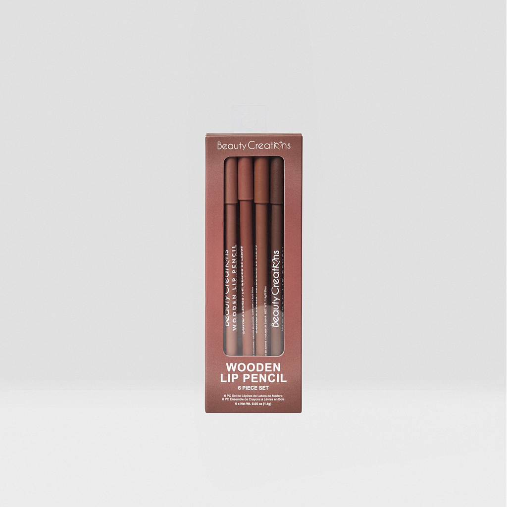 Set Delineadores de Labios de Madera Nude Wooden