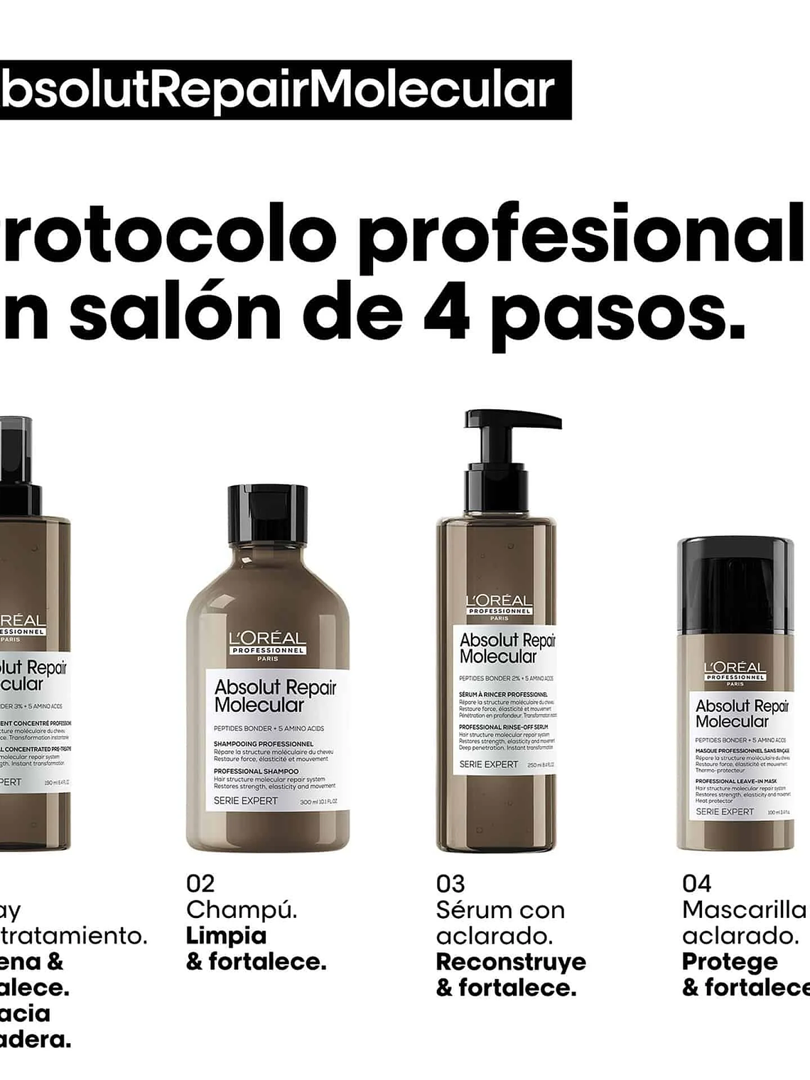 L'Oréal Professionnel Série Expert Absolut Repair Molecular Professional Concentrated Pre-Treatment 190ml 4