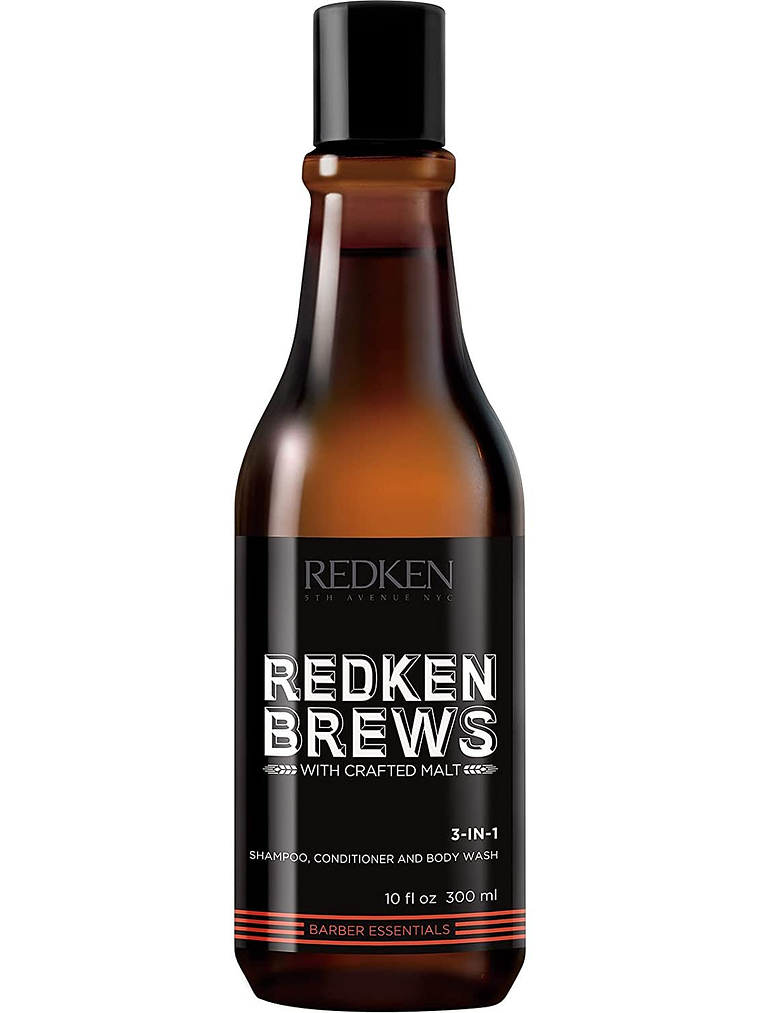 Redken Brews 3-In-1 Shampoo, Conditioner & Body Wash 300ml 1