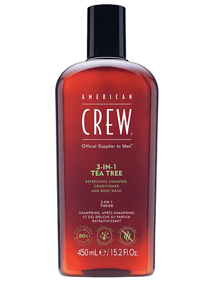 American Crew 3-In-1 Tea Tree Shampoo, Conditioner and Body Wash