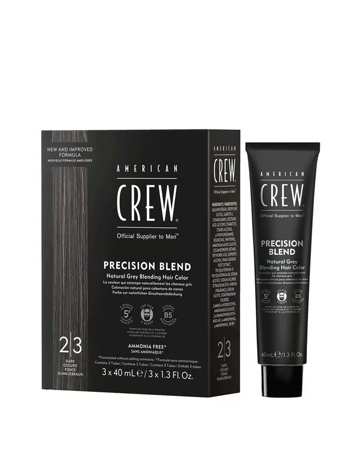 American Crew Precision Blend Hair Color 2/3 Dark (Caja x3x40ml) 1