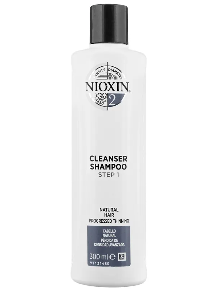 Nioxin 2 Shampoo Densificador para Cabello Natural 300ml 1