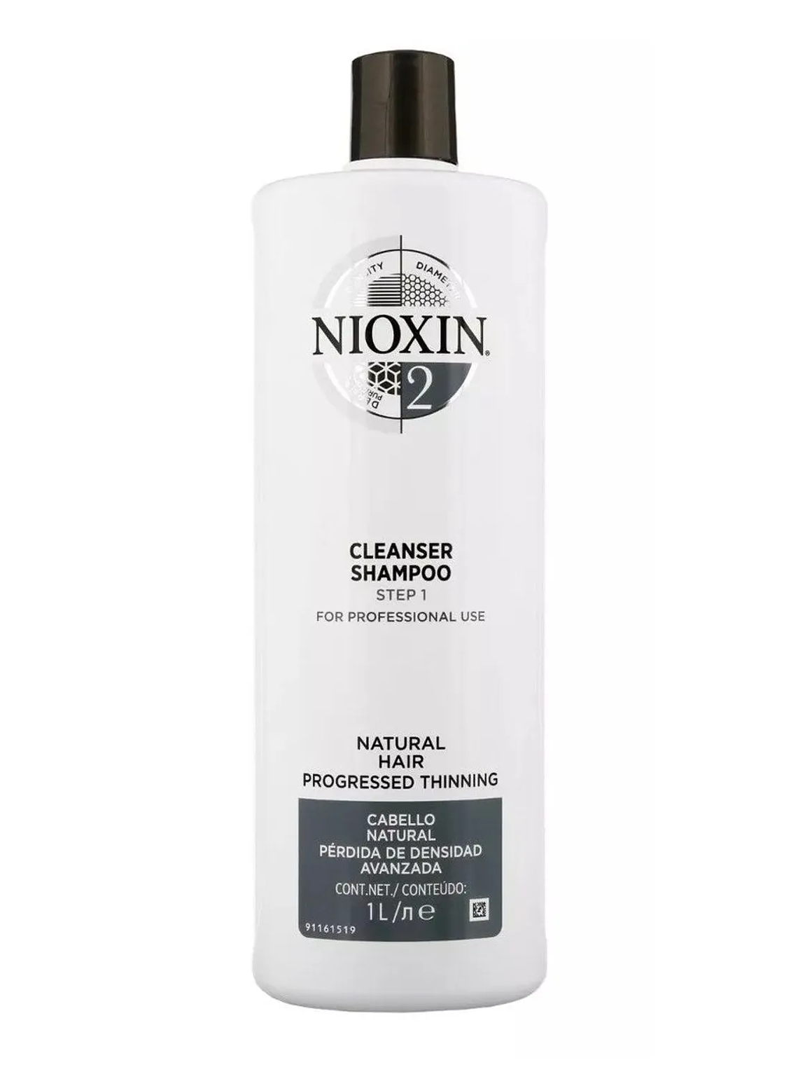 Nioxin 2 Shampoo Densificador Para Cabello Natural 1000ml 1