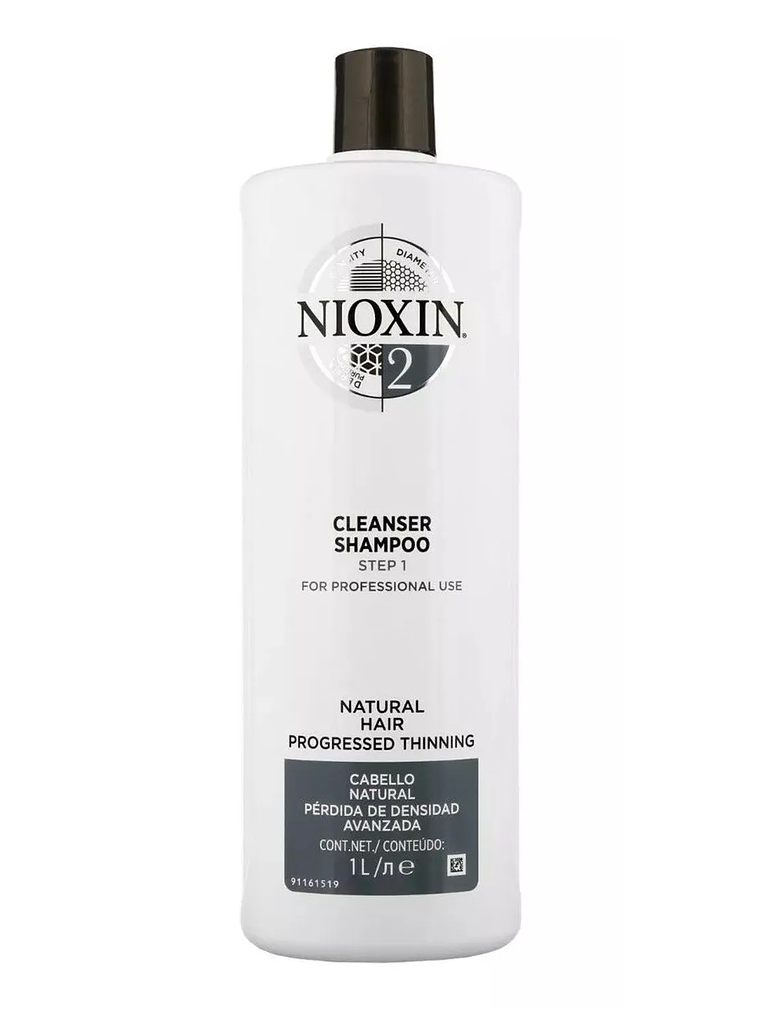 Nioxin 2 Shampoo Densificador Para Cabello Natural 1000ml 1
