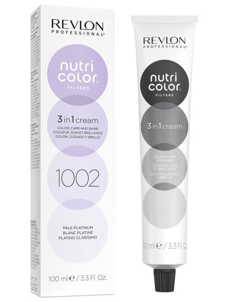 Revlon Professional Nutri Color Filters 3-In-1 Cream Hair Dye 1002 Pale Platinum 100ml  1