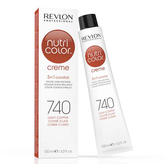 Revlon Professional Nutri Color Filters 3-In-1 Cream Hair Dye 740 Light Copper 100ml 1
