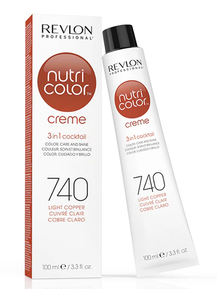 Revlon Professional Nutri Color Filters 3-In-1 Cream Hair Dye 740 Light Copper 100ml 1