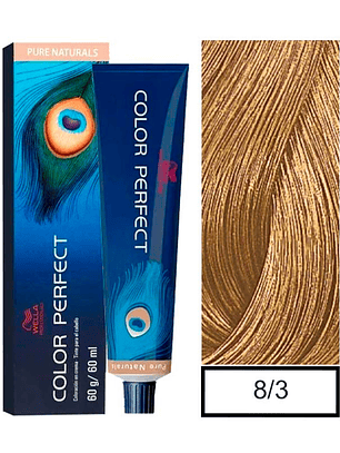 Wella Professionals Color Perfect 8/03 Rubio Claro Natural Dorado 60g 