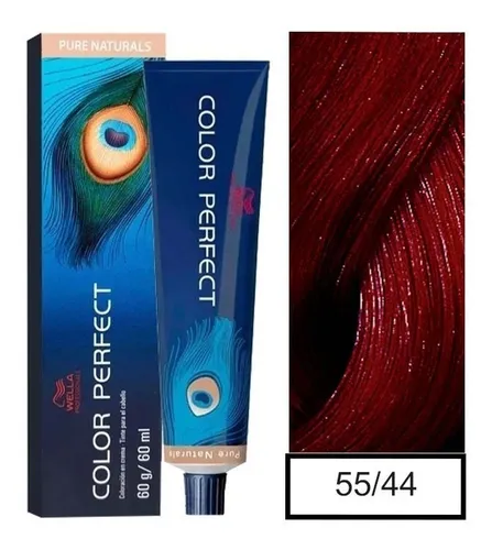 Wella Professionals Color Perfect 55/44 Castaño Claro Intenso Rojo Intenso 60g  1