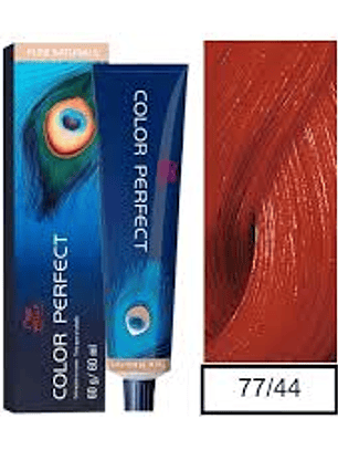Wella Professionals Color Perfect 77/44 Rubio Mediano Intenso Rojo Intenso 60g 