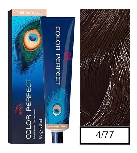 Wella Professionals Color Perfect 4/77 Castaño Mediano Marrón Intenso 60g 