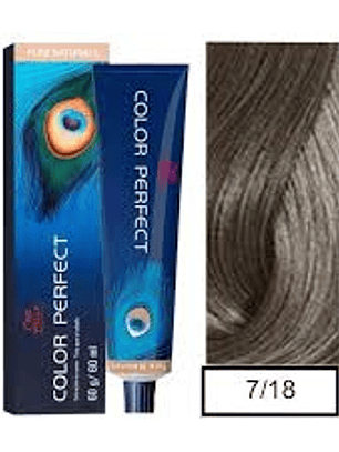 Wella Professionals Color Perfect 7/18 Rubio Mediano Ceniza Perla 60g 