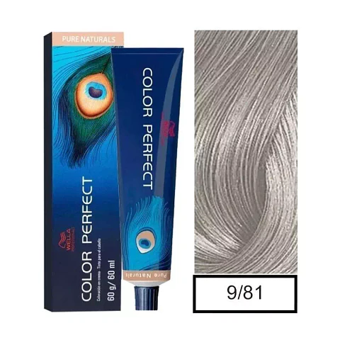 Wella Professionals Color Perfect 9/81 Rubio Extra Claro Perla Ceniza 60g 