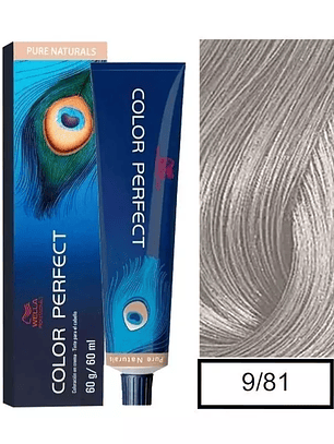 Wella Professionals Color Perfect 9/81 Rubio Extra Claro Perla Ceniza 60g 