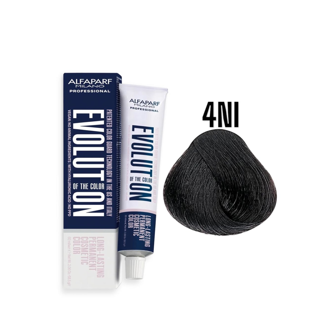 Alfaparf Evolution 4NI Castaño Medio Intenso Intense Naturals 60ml 1