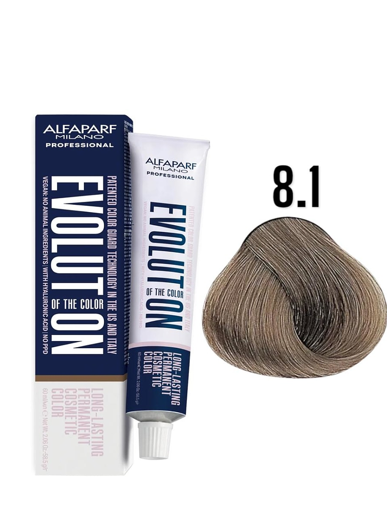 Alfaparf Evolution 8.1 Rubio Claro Ceniza Ash 60ml 1