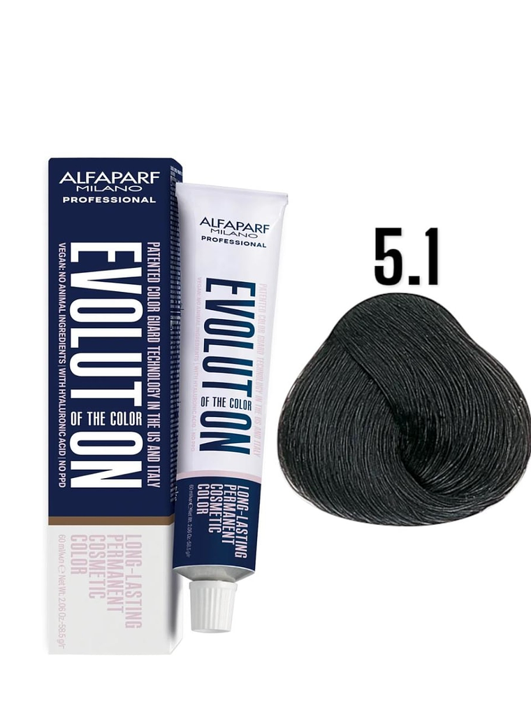 Alfaparf Evolution 5.1 Castaño Claro Ceniza Ash 60ml 1