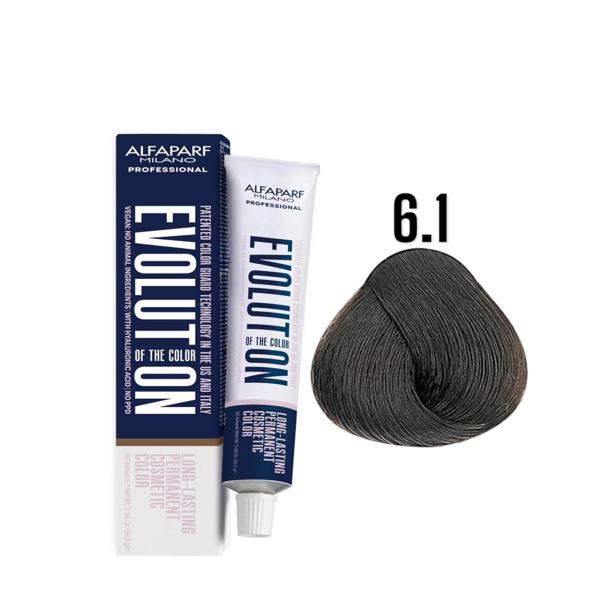 Alfaparf Evolution 6.1 Rubio Oscuro Ceniza Ash 60ml 1