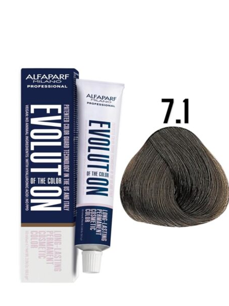 Alfaparf Evolution 7.1 Rubio Medio Ceniza Ash 60ml 1
