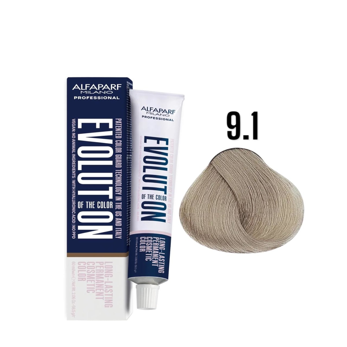 Alfaparf Evolution 9.1 Rubio Clarísimo Ceniza Ash 60ml 1