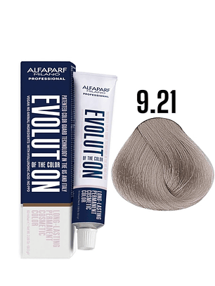 Alfaparf Evolution 9.21 Rubio Clarísimo Irisado Ceniza Violet 60ml