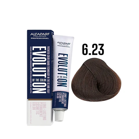 Alfaparf Evolution 6.23 Rubio Oscuro Irisado Dorado Iced Coffee 60ml