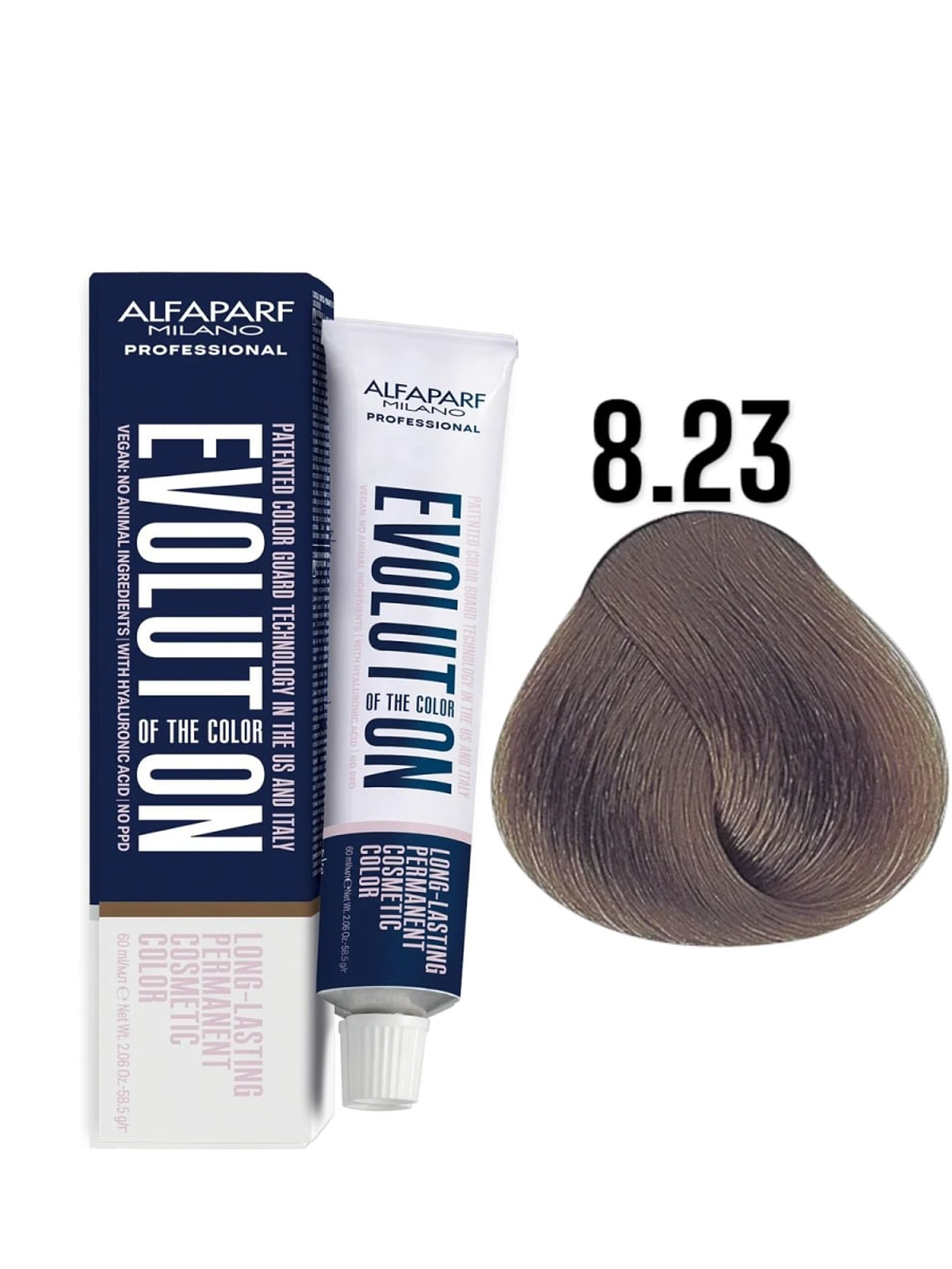 Alfaparf Evolution 8.23 Rubio Claro Irisado Dorado Iced Coffee 60ml 1