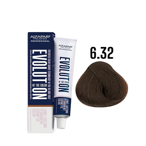 Alfaparf Evolution 6.32 Rubio Oscuro Dorado Irisado Marrons Glacés 60ml