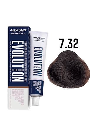 Alfaparf Evolution 7.32 Rubio Medio Dorado Irisado Marrons Glacés 60ml