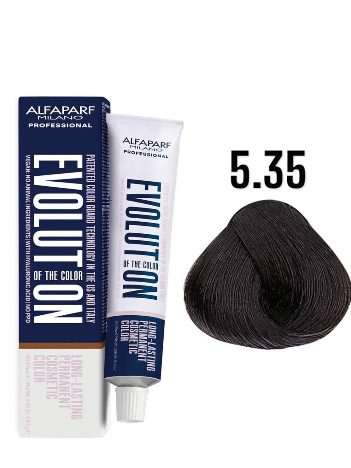 Alfaparf Evolution 5.35 Castaño Claro Dorado Caoba Tropicali 60ml 1