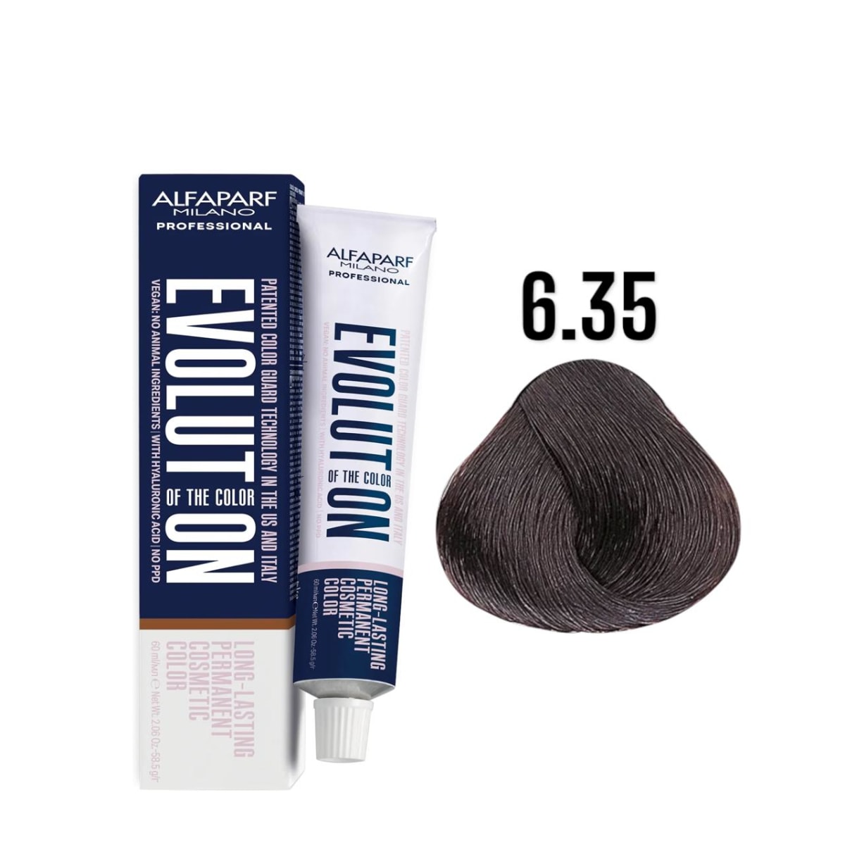 Alfaparf Evolution 6.35 Castaño Oscuro Dorado Caoba Tropicali 60ml 1