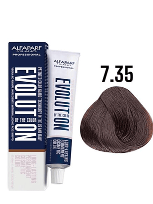 Alfaparf Evolution 7.35 Rubio Medio Dorado Caoba Tropicali 60ml
