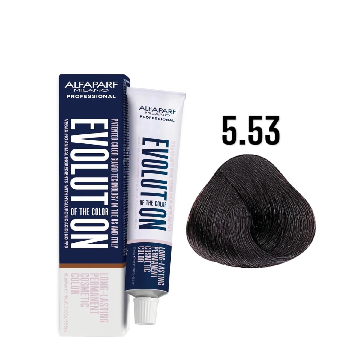 Alfaparf Evolution 5.53 Castaño Claro Caoba Dorado 60ml 1