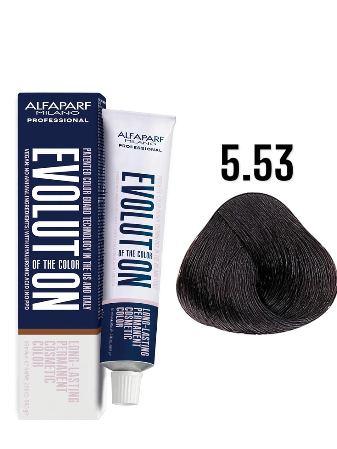 Alfaparf Evolution 5.53 Castaño Claro Caoba Dorado 60ml 1