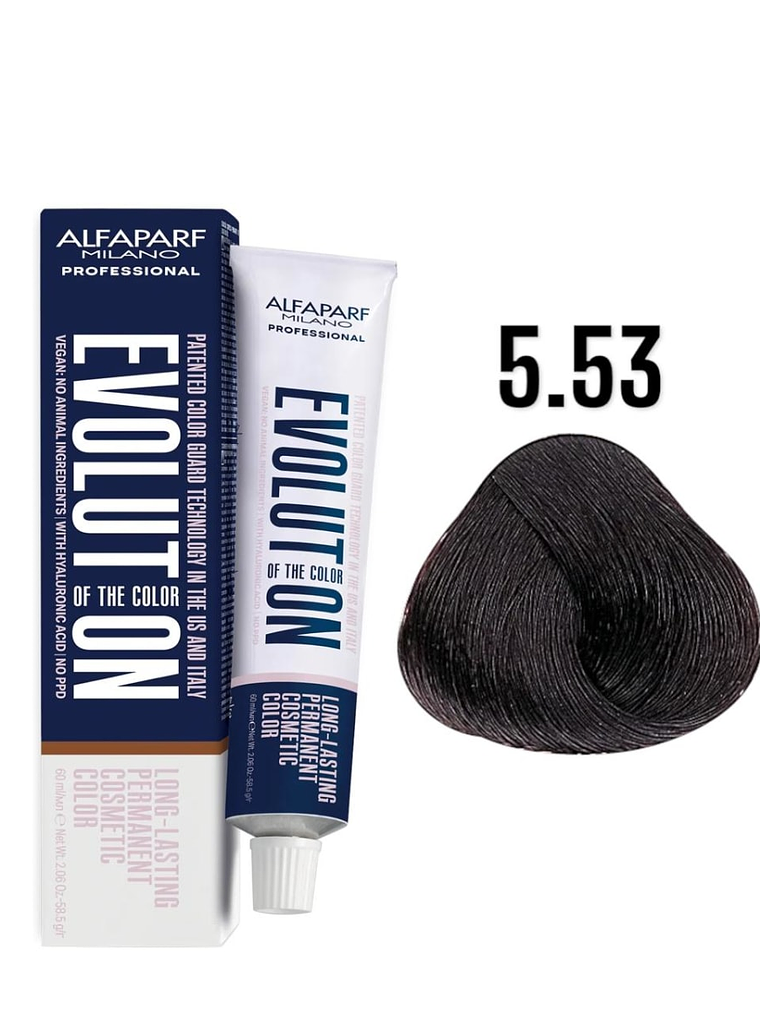 Alfaparf Evolution 5.53 Castaño Claro Caoba Dorado 60ml 1