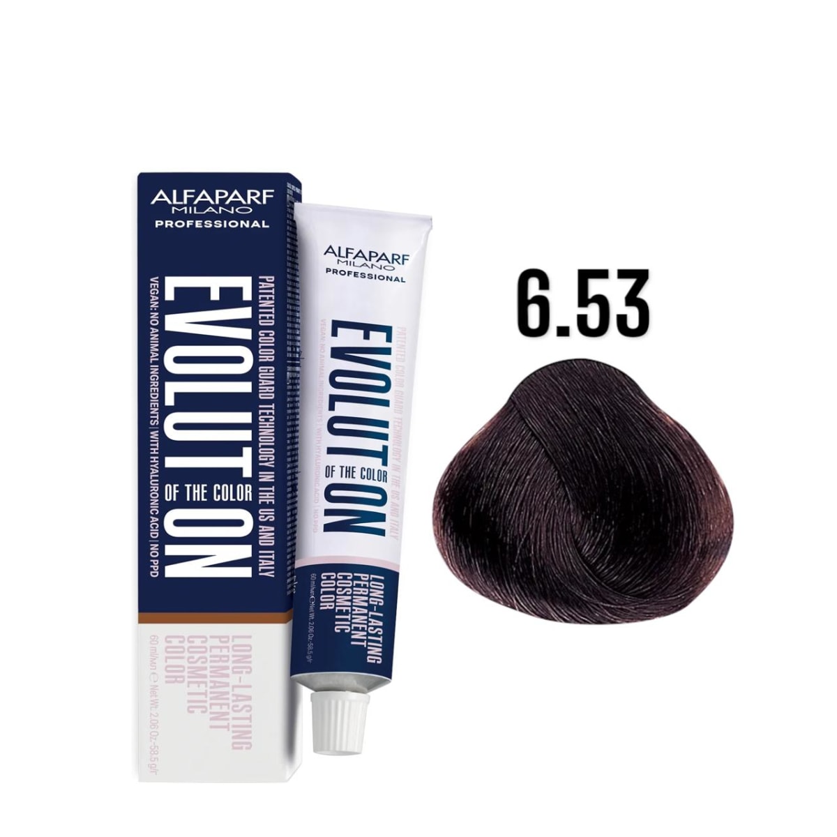 Alfaparf Evolution 6.53 Rubio Oscuro Caoba Dorado Chocolate 60ml 1