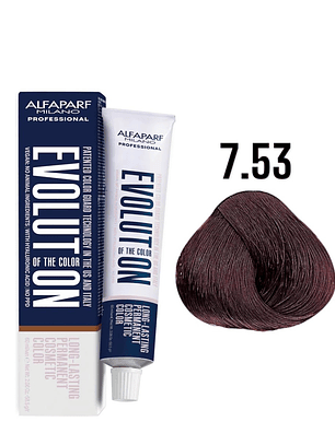 Alfaparf Evolution 7.53 Rubio Medio Caoba Dorado Chocolate 60ml