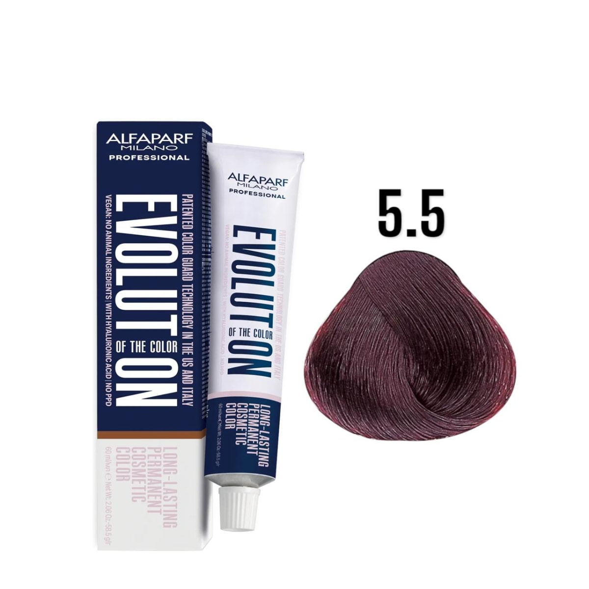 Alfaparf Evolution 5.5 Castaño Claro Caoba Mogano 60ml 1