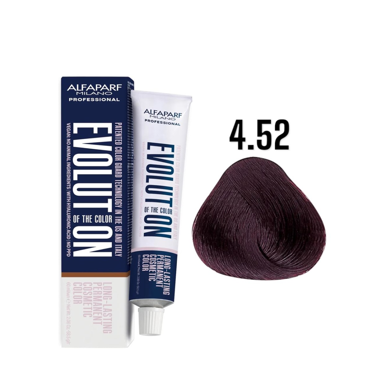 Alfaparf Evolution 4.52 Castaño Medio Caoba Irisado Mogano 60ml 1