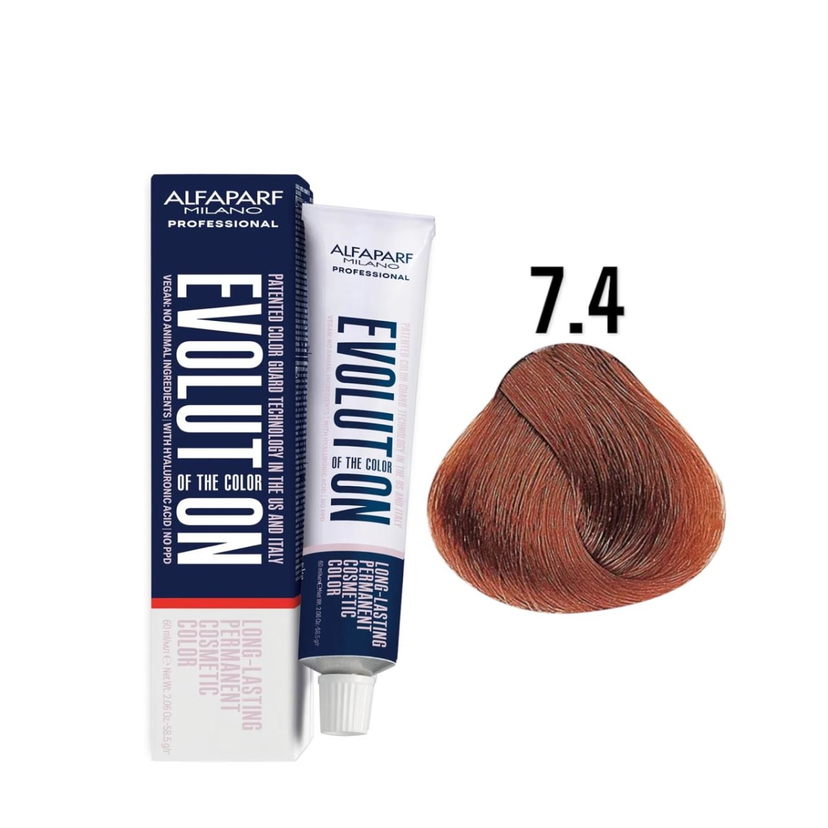 Alfaparf Evolution 7.4 Rubio Medio Cobre Copper 60ml 1