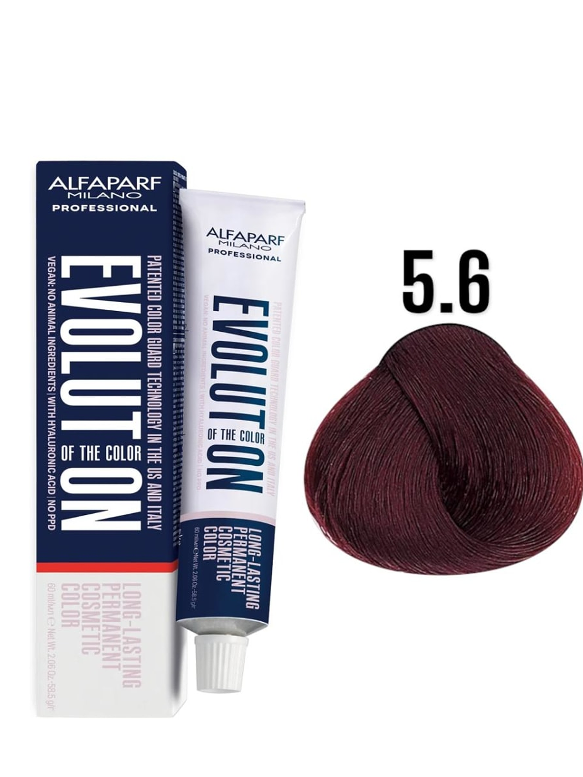Alfaparf Evolution 5.6 Castaño Claro Rojo Reds 60ml 1