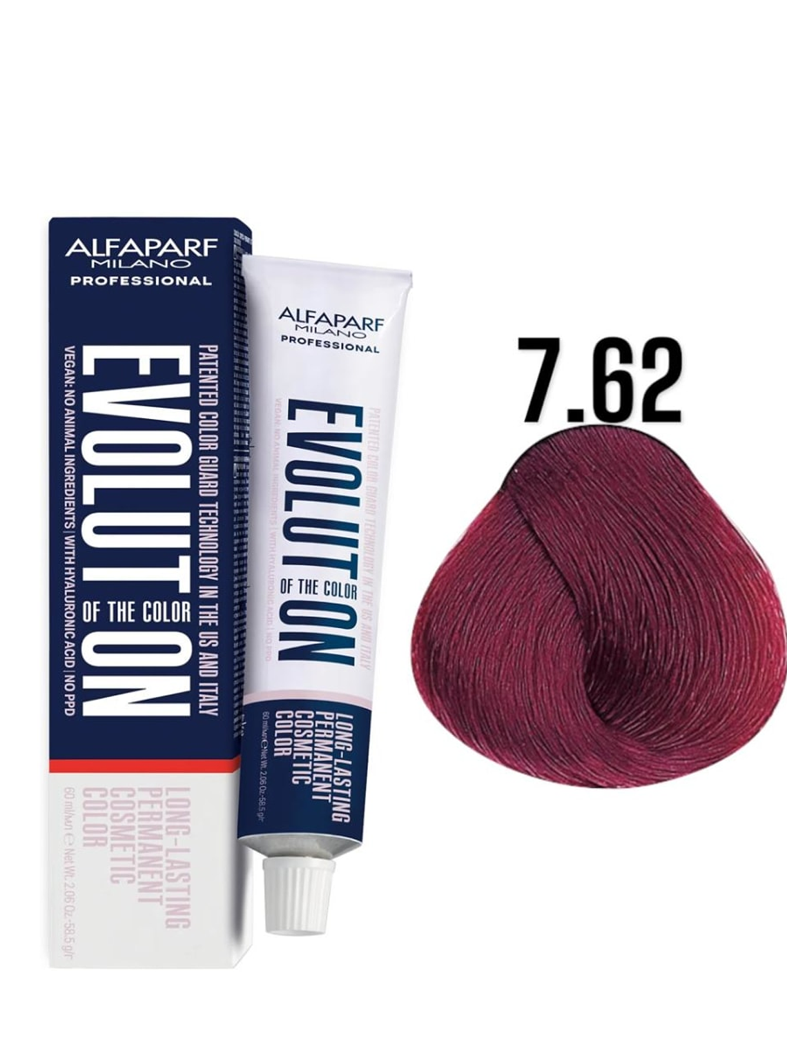 Alfaparf Evolution 7.62 Rubio Medio Rojo Irisado Reds 60ml 1