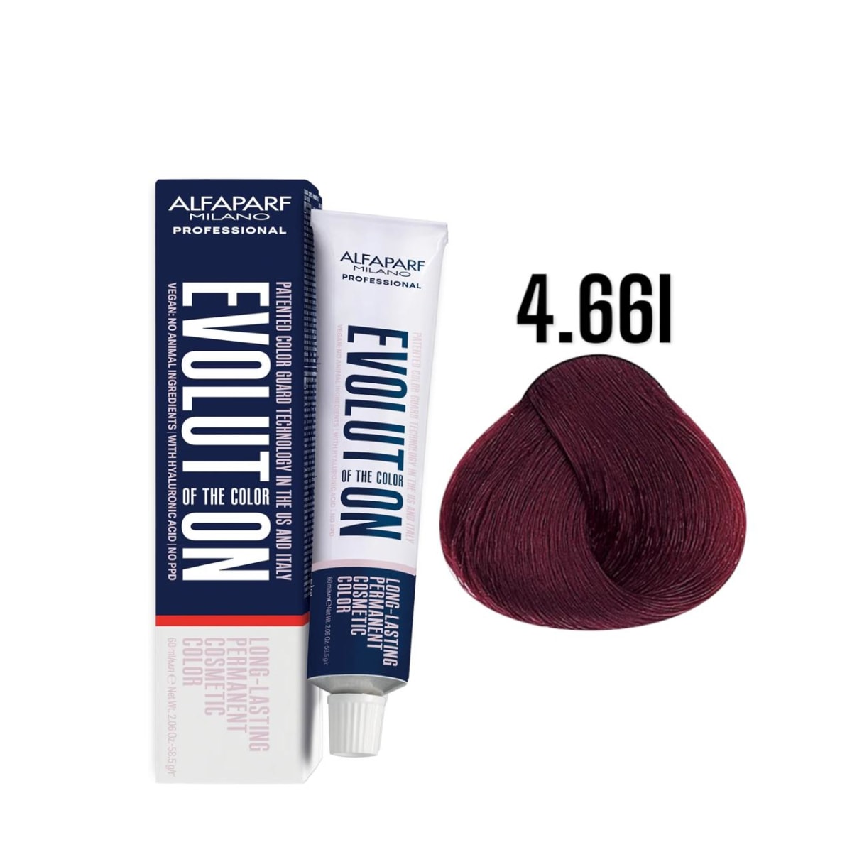 Alfaparf Evolution 4.66I Castaño Medio Rojo Intenso Pure Reds 60 ml 1