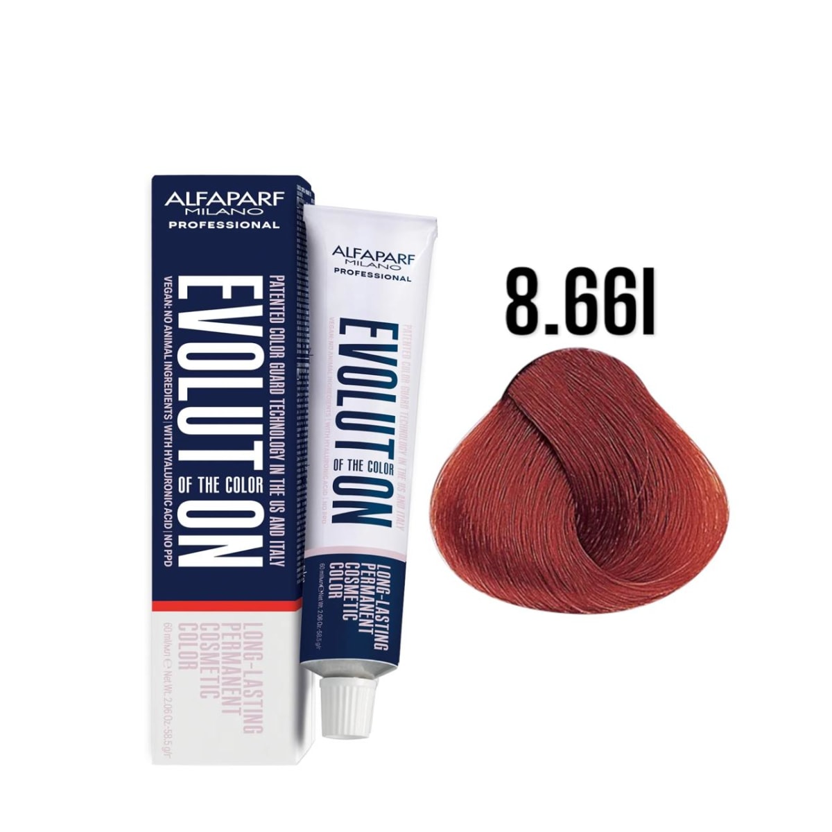 Alfaparf Evolution 8.66I Rubio Claro Rojo Intenso Pure Reds 60 ml 1
