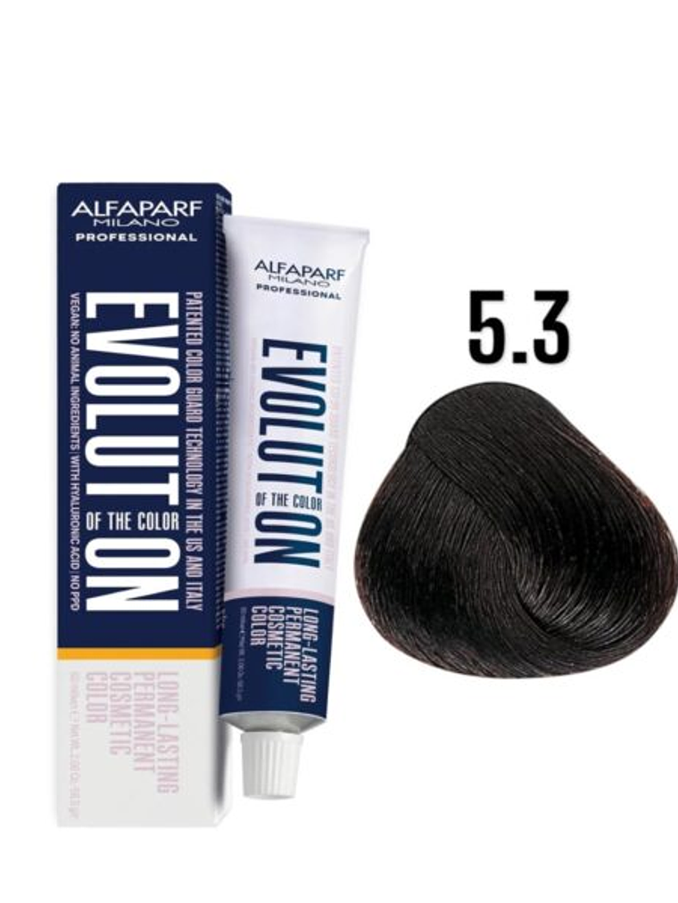 Alfaparf Evolution 5.3 Castaño Claro Dorado Gold 60 ml 1