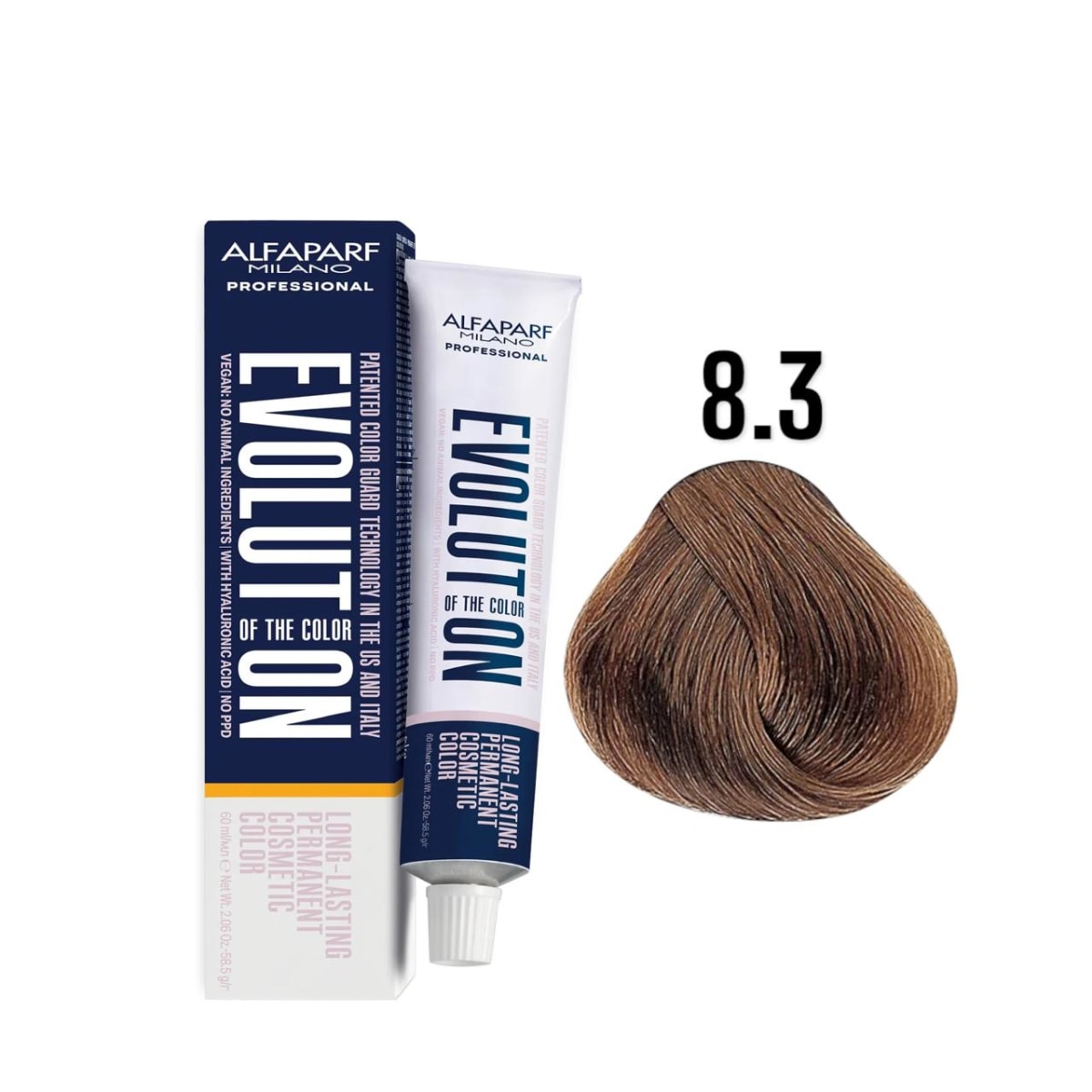 Alfaparf Evolution 8.3 Rubio Claro Dorado Gold 60 ml 1