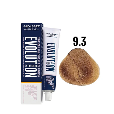 Alfaparf Evolution 9.3 Rubio Clarísimo Dorado Gold 60 ml