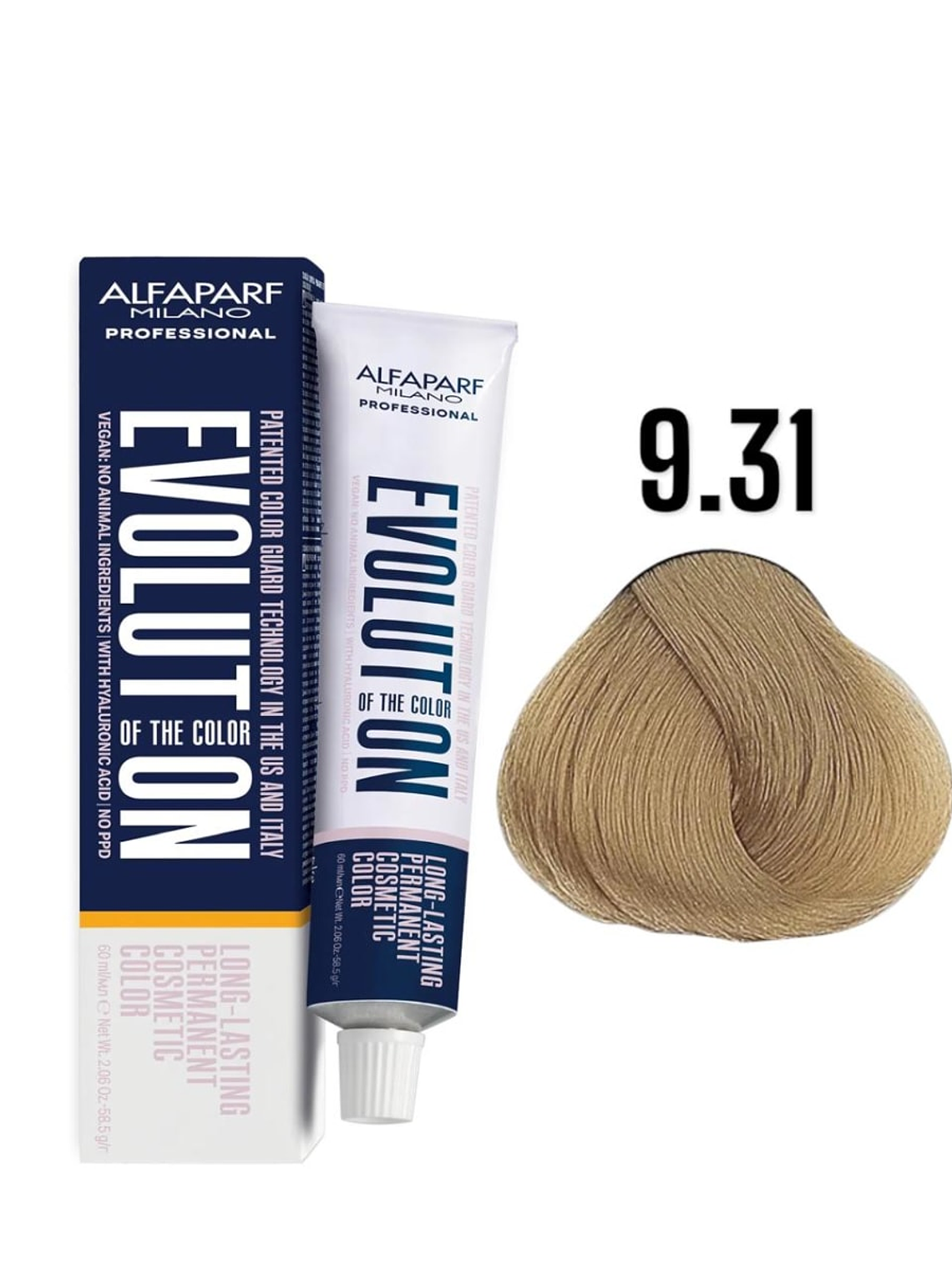 Alfaparf Evolution 9.31 Rubio Claro Dorado Ceniza Beige 60 ml 1
